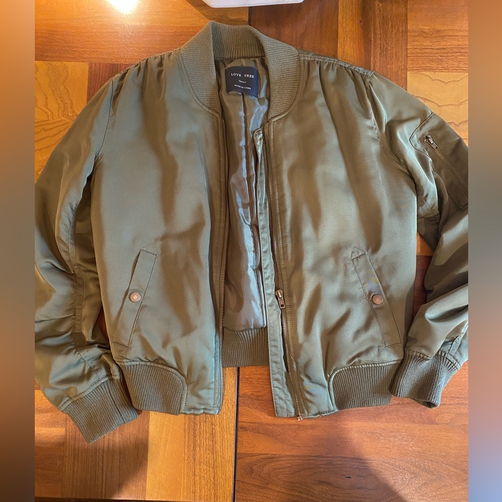 Green bomber jacket
